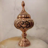 شکلات مسی گنبدی/تراش دست/ظروف مسی/کویر مس|ظروف سرو و پذیرایی|یزد, |دیوار