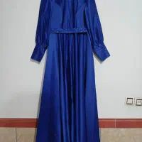 پیراهن مجلسی آبی کاربنی