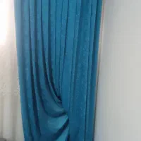 یالان پرده مخمل ترک ابی