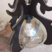 لوستر تک شاخه چوبی