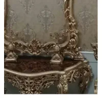 اینه کنسول ورق طلا (اصل)|بوفه، ویترین، کنسول|کاشان, بهشتی|دیوار