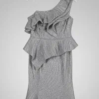 لباس شب مجلسی نقره‌ای شاین‌دار|لباس|تهران, دانشگاه شریف|دیوار