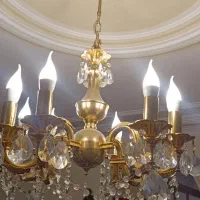 لوستر قدیمی برنز اصل|لوستر و چراغ آویز|تبریز, |دیوار