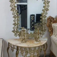 آینه و شمعدان برنز