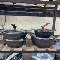 سرویس قابلمه چدن لندگرین‌8پارچه‌باارسال فوری