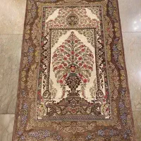 فرش زرع چرک تمام ابریشم. اصل قم. 80رج