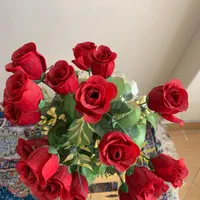 گل مصنوعی رز قرمز و نارنجی زیبا و دکوری|گل مصنوعی|تهران, میدان ولیعصر|دیوار