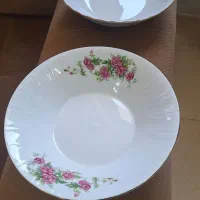 کاسه گل سرخی قدیمی ۲ عدد