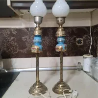 شمعدان چراغ برنجی حباب فنجون لیوان شیپوری