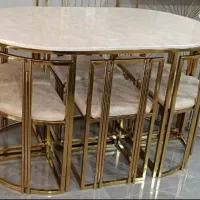 نهارخوری شش نفره کمجا کرمی صفر