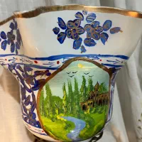 چراغ نفتی قلم آبی ناصری (قاجاری) آنتیک و بزرگ|کلکسیون اشیاء عتیقه|تهران, استاد معین|دیوار