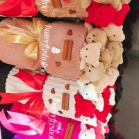 دسته گل چراغ دار بوکت خرس کادویی