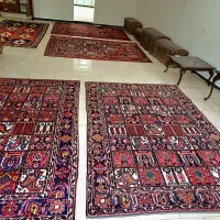 یک جفت فرش در حد نو  دستباف دستبافت دست بافت  خشتی