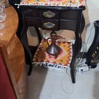 میز تلفن چوبی