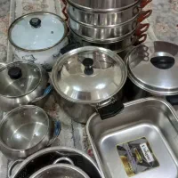 قابلمه و بخارپز استیل،و لعابی،فرش،بلور،لوستر