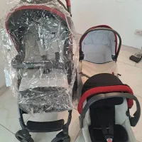 کالسکه peg perego و تخت پارک garco