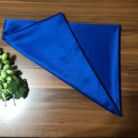 پارچه ساتن آبی کاربنی
