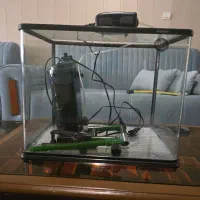 اکواریوم شیشه خم ماهیران با لوازم