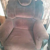 مبل راحتی یک دونفره ودوتا یکنفره مخمل قهوه ای|مبلمان خانگی و میز عسلی|شیراز, اصلاح‌نژاد|دیوار