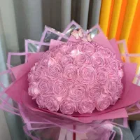 گل روبانی از جنس ساتن/هدیه‌ای ماندگار