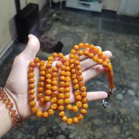 تسبیح کهربا قدیمی معاوضه با انگشتر نقره