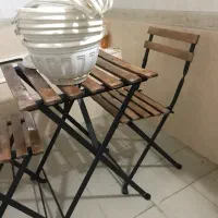 میز صندلی تاشو چوبی