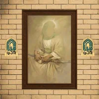 تابلو مخمل طرح حضرت علی