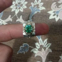 انگشتر زمرد نقره|جواهرات|کرمانشاه, |دیوار