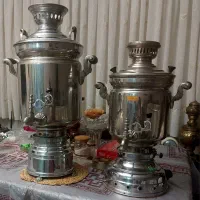 دو عدد سماور ۲۰ و ۱۰ لیتری گازی در حد نو