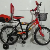 دوچرخه سایز16برندپرادو اصل تایوان مشکی و قرمز خاص
