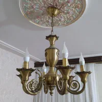 لوستر برنجی ۶ شاخه