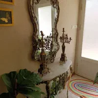 اینه شمعدان لوستر برنجی کل منطقه|آینه|مشهد, ده دی|دیوار