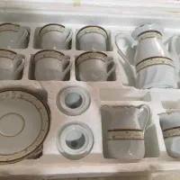 عصرانه خوری/چایخوری/فنجان نعلبکی/۱۷ پارچه قدیمی نو