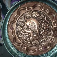 بشقاب مسی قلمزنی