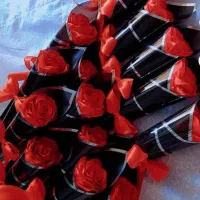 دست گل روبانی|گل مصنوعی|شوش, |دیوار