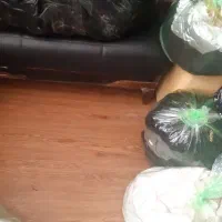 مبل چرم دونفره مشکی