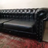 مبل چرم سه نفره مدل آمریکایی|مبلمان خانگی و میز عسلی|تهران, حشمتیه|دیوار