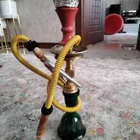 قلیون برنجی کوچیک با شلنگ و....