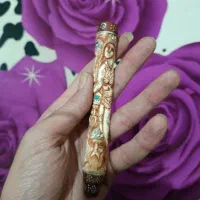 چوب سیگار استخوان نقره کوب رخ دار|کلکسیون اشیاء عتیقه|کهریزک, |دیوار