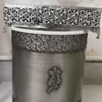 جا دستمال کاغذی و سطل سیلور