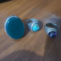 ۳عددانگشتر نقره