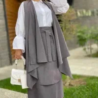 مانتو و دامن سه تیکه مجلسی