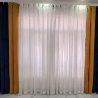 مبل تک نفره و پرده ست