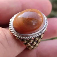 انگشتر نقره حیدری سنگ باباقوری