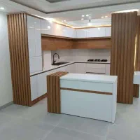 کابینت دو پلــه دورنگ سفارشی ساز|مصالح و تجهیزات ساختمان|اردبیل, |دیوار