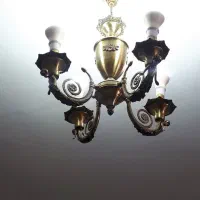 لوستر برنز اصل قدیمی|لوستر و چراغ آویز|ماهیدشت, |دیوار