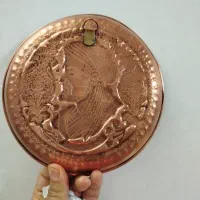 ظرف مسی قلم کاری عتیقه|کلکسیون اشیاء عتیقه|بروجرد, |دیوار