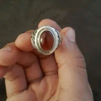 انگشتر عقیق سرخ (یمنی) نقره 825|جواهرات|بندر دیر, |دیوار