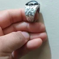 انگشتر نقره  مردانه نگین مشکی|جواهرات|ارومیه, |دیوار