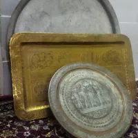 سه‌ عدد‌ سینی‌ از‌ جنس‌ برنج‌ و‌ مس|کلکسیون اشیاء عتیقه|برخوار, |دیوار